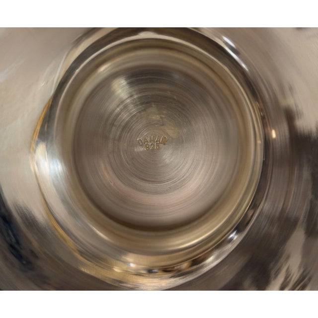Late 20th Century Pair of Damar 925 Sterling Silver Floral Centerpiece Bowls, 20th Century. For Sale - Image 5 of 8