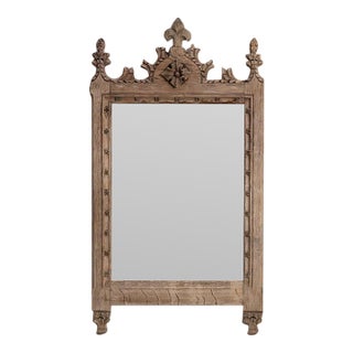19th Century France Tan Wood Mirror For Sale