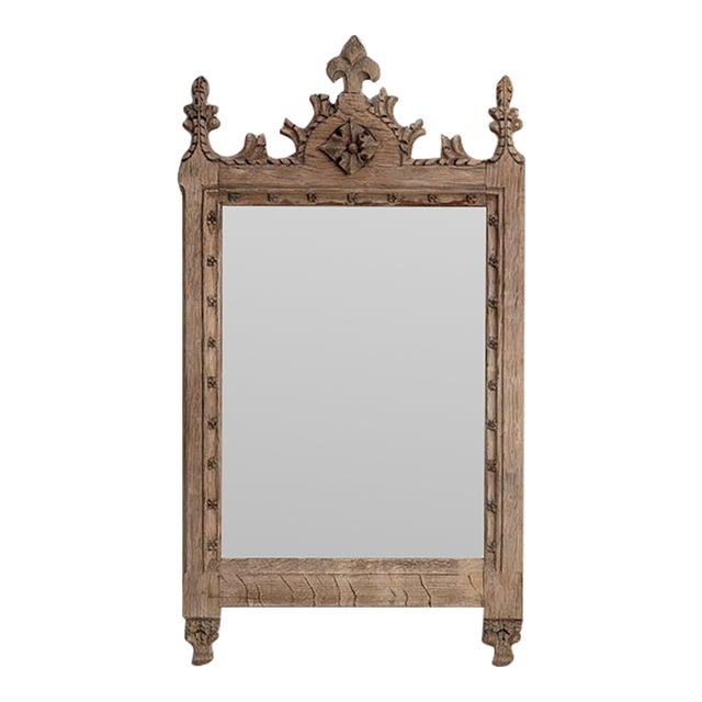 19th Century France Tan Wood Mirror For Sale