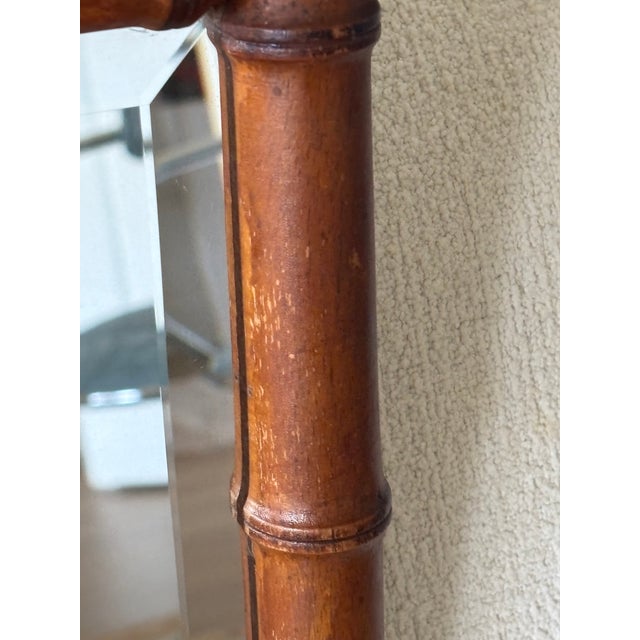 Antique French Faux Bamboo Mirror For Sale - Image 12 of 18