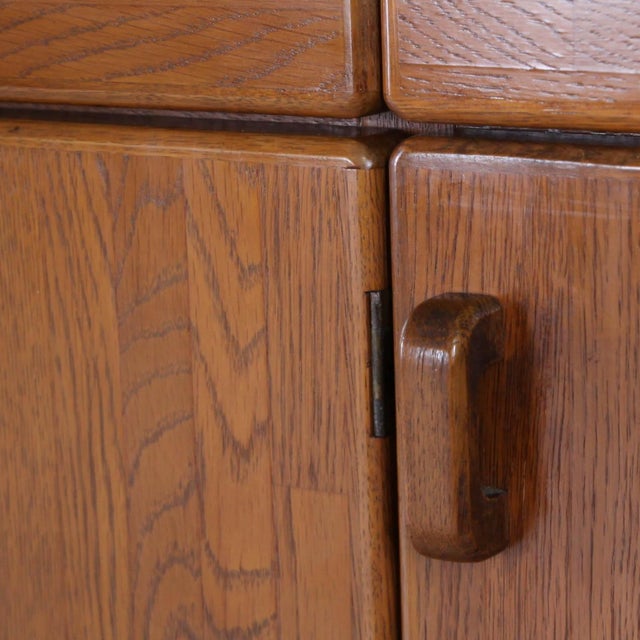 1980s Sideboard in Oak and Brushed Aluminum, 1980s For Sale - Image 5 of 18