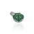 3.21 Carat Emerald Floral Pendant With Diamond Pavé Bail in 925 Silver For Sale - Image 9 of 12