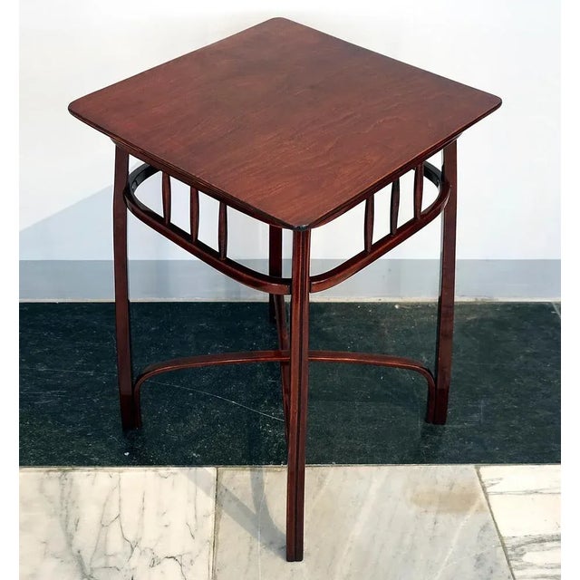 Art Nouveau Waiting Table in Mahogany by J.& J. Kohn, Austria, 1900s For Sale - Image 4 of 10