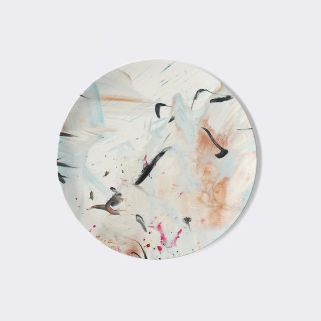 Ceramic Limited Edition Set of 8 "Love Liberates" Fine Bone China Plates by Fanyu Lin For Sale - Image 7 of 12