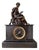 Napoleon III Euterpe Mantel Clock in Patinated Spelter by Japy Frères, 19th Century For Sale