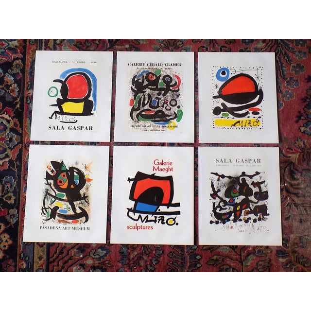 Vintage Mid 20th C. Modern Abstract Joan Miro Lithographs