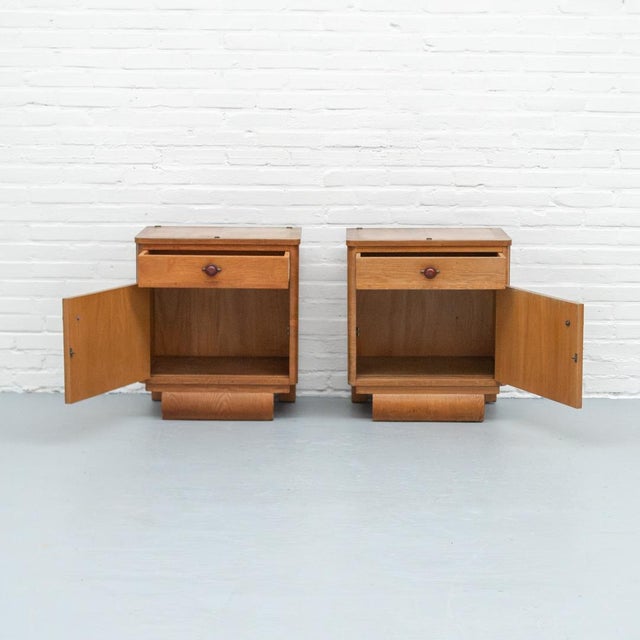 Dutch Art Deco Bedside Tables, 1920s, Set of 2 For Sale - Image 6 of 17