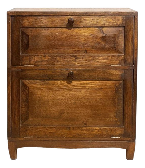 Vintage Oak Record Cabinet