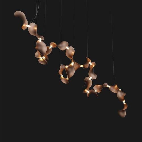 Contemporary Dune 20 Spiral Pendant Light in Silver Anodized Aluminum by Moss Objects For Sale - Image 3 of 18