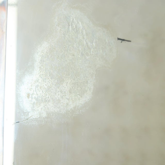 Italian Brushed Metal Wall Mirror, 1960s For Sale - Image 9 of 10