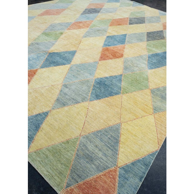 Turkish Turkish Oushak Rug 12'2" x 15'4" #18579 For Sale - Image 3 of 8