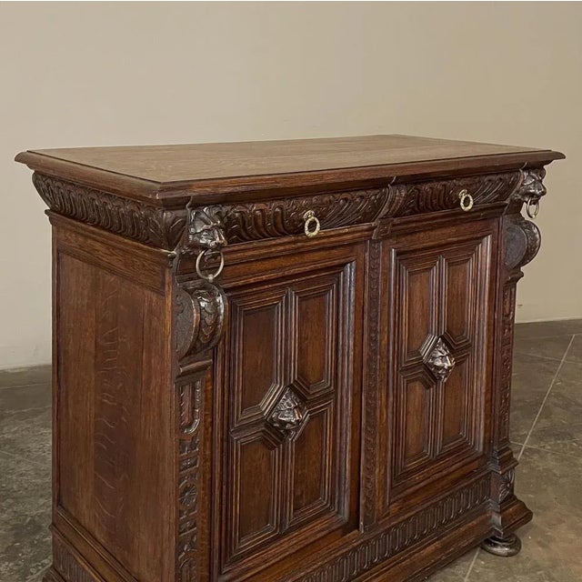 Burnt Umber 19th Century Flemish Renaissance Buffet For Sale - Image 8 of 13