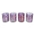 Set of 4 Postmodern Amethyst Glass Tumblers With Stepped Geometric Profile For Sale