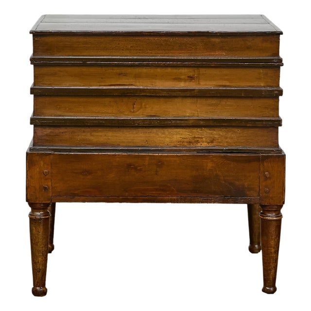 Victorian Faux Book Trunk on Base Table with Storage, 19th Century Accent Piece For Sale