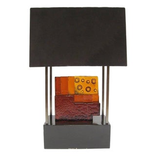 Custom Art Glass Sculpture Lamp from Arthur Elrod Interior For Sale