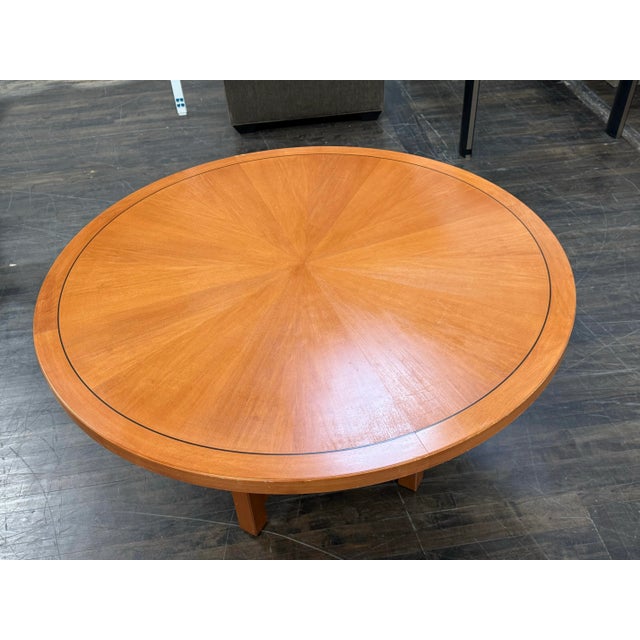 Early 21st Century Natural Cherry Wood Finish With Marquetry Conference Table For Sale - Image 5 of 12