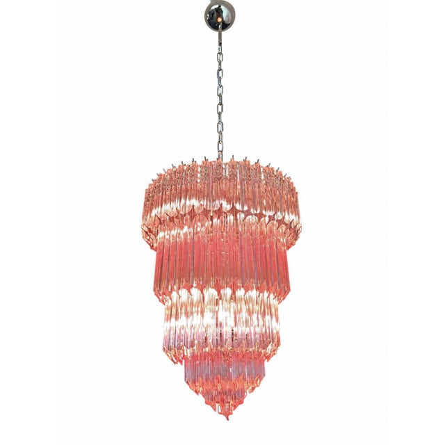 Pink Murano Glass Chandelier, 1980s For Sale - Image 6 of 18