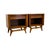 This exceptional pair of vintage mid-century modern nightstands showcases the clean lines and organic architectural...