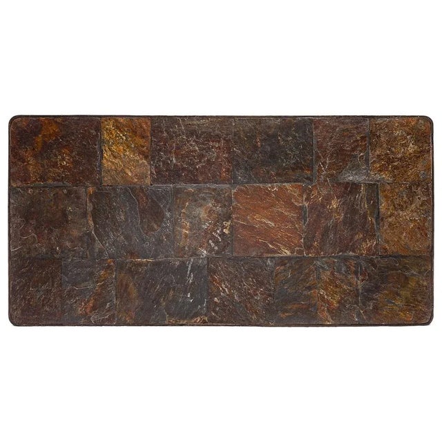 Brutalist Coffee Table attributed to Adnet, 1950s For Sale - Image 9 of 10