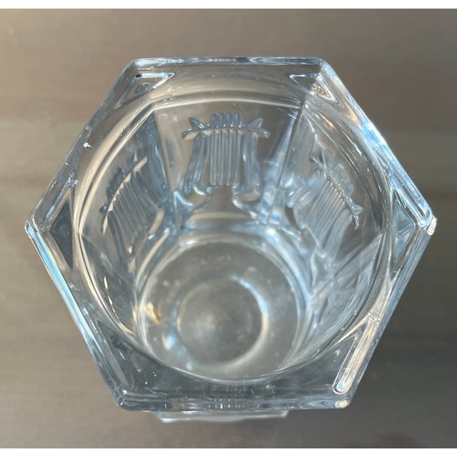 Antique 19th Century American Classical Boston & Sandwich Flint Glass Lyre Vase For Sale - Image 13 of 13