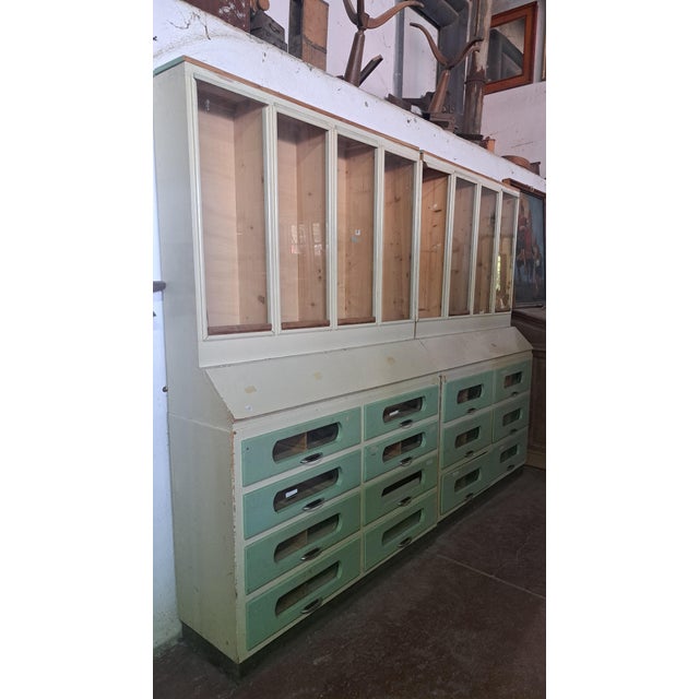 Wood Food Shop Display Cabinet, 1930s For Sale - Image 7 of 8