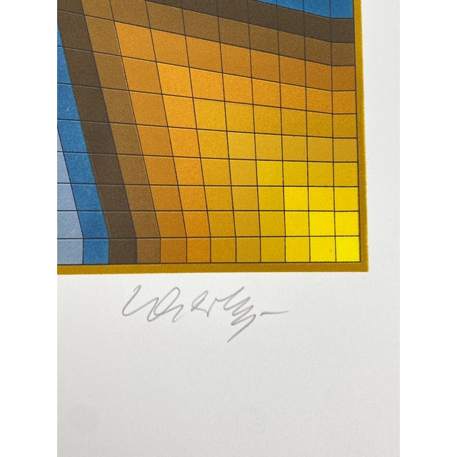 Victor Vasarely, Esthaynal, 1986, Print, Framed For Sale - Image 4 of 10