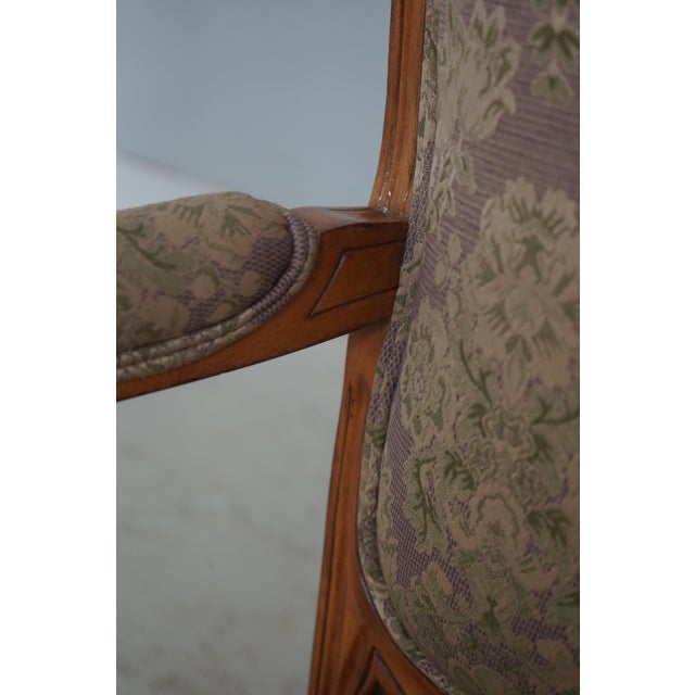 Brown Pair of French Louis XV Style Open Armchairs Fauteuils For Sale - Image 8 of 18