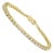 Round Diamond Line Tennis Bracelet in Yellow Gold 3.85 Carat, 14 K Yellow Gold For Sale