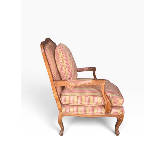 1990s Vintage Century Furniture French Louis XV Style Bergère Lounge Chair For Sale - Image 5 of 16