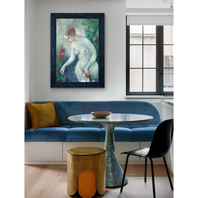 Luciano Sopelsa, Nude Nudo Al Tramanto, 1975, Oil Painting on Canvas, Framed For Sale - Image 13 of 18