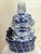 W-22cm,H-32cm This hand-carved blue and white porcelain statue depicts The Eighteen Arhats, a traditional Chinese Buddhist...