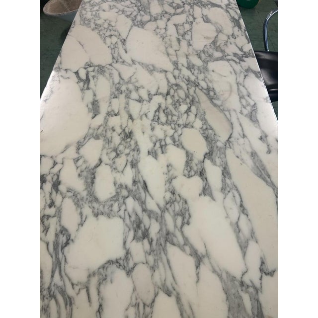 Marble and Metal Table attributed to Florence Knoll, 1960, in Good conditions. Designed 1960 to 1969 This piece is...