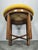 Gold Art Deco Beechwood Stool with Bouclé Upholstery, Czech, 1930s For Sale - Image 8 of 9