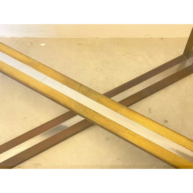 Steel and Brass Table, 1970s For Sale - Image 6 of 10