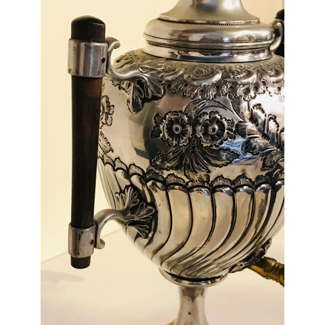 Vintage Silver Plate Tea Urn For Sale - Image 4 of 8