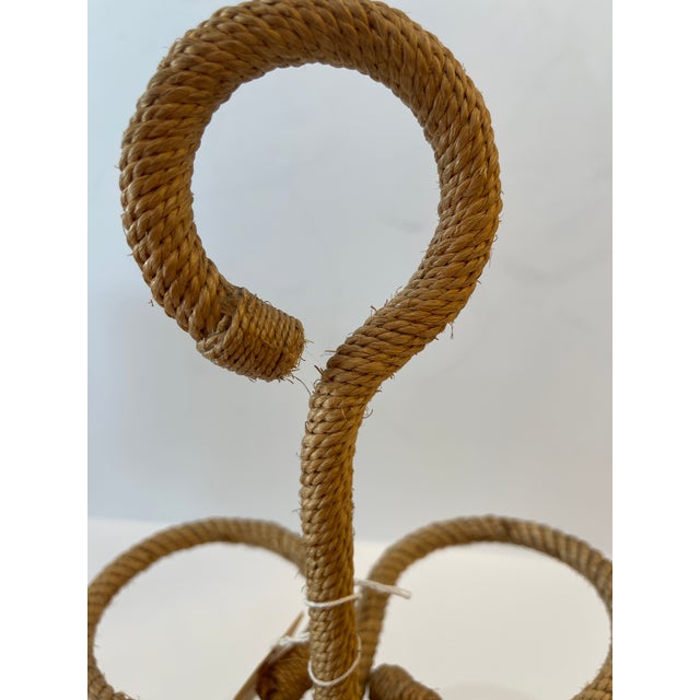 Wood Adrien Audoux & Frida Minet, 1960s Rope Bottle Holder For Sale - Image 7 of 12