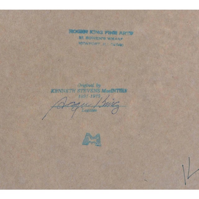 Watercolor Drawing of a Three Fold Screen Design by Kenneth Stevens Macintire For Sale - Image 6 of 7