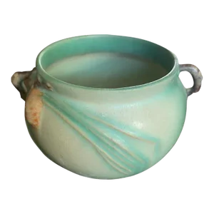 1930s Jardiniere Green Roseville Pinecone Vase