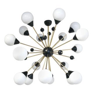 21st Century Italian Matte White Murano Nebula Sputnik Chandelier by Fabio LTD For Sale