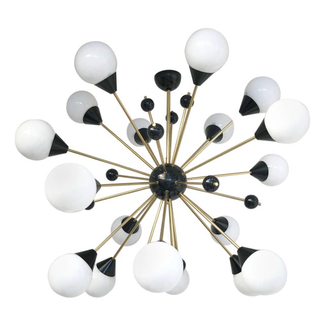 21st Century Matte White Murano Nebula Sputnik Chandelier by Fabio LTD For Sale