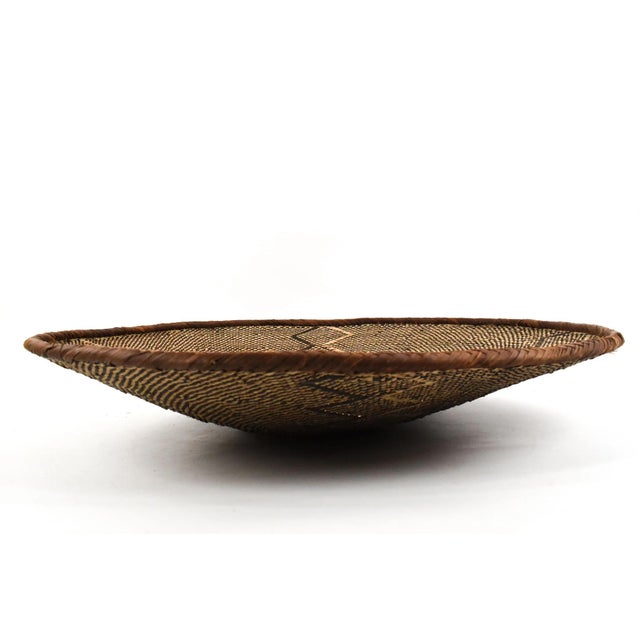 African Early 20th Century Tonga Binga Basket 24 Inch For Sale - Image 3 of 7