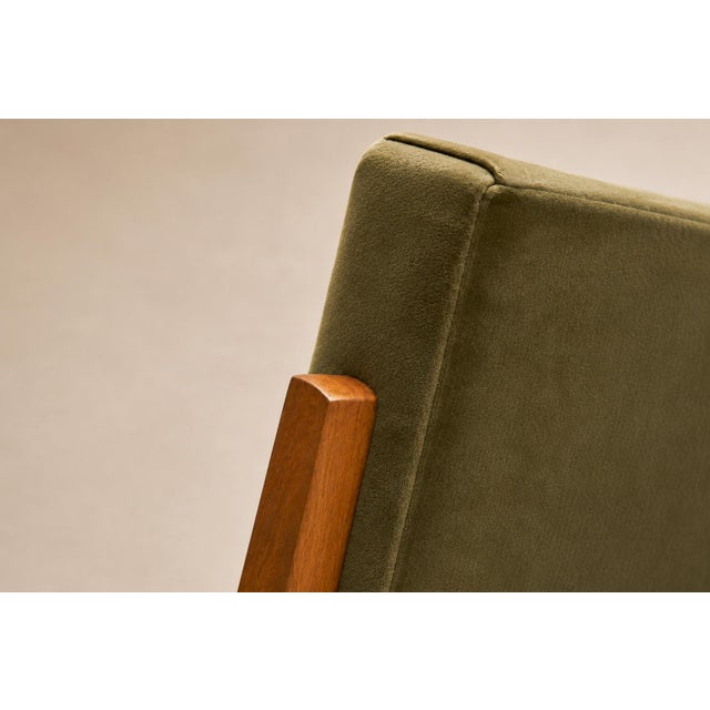 Brazilian Modern Armchair by José Zanine Caldas in Pau Marfim & Dedar Velvet, 1950s For Sale - Image 11 of 18