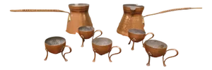 Arts and Crafts Copper Breakfast Collection, 1910, Set of 7