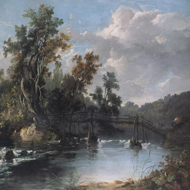 An unsigned, English school landscape painted circa 1860 painted by a skilled but unidentified hand, perhaps a follower of...