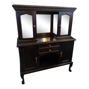 Vintage Mahogany Liquor Display Cabinet