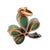 Late 19th Century Victorian Diamond Green Stone 18k Rose Gold Four Leaf Clover Pendant For Sale - Image 4 of 5