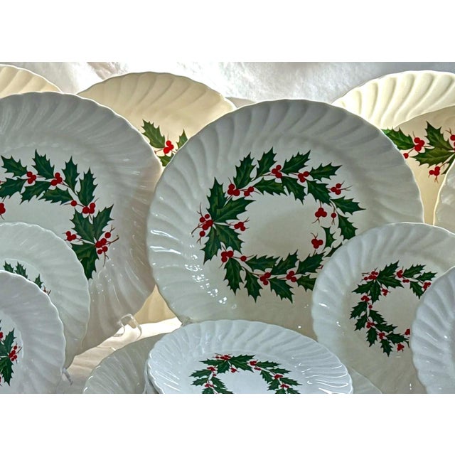 Vintage Set of Christmas China - 24 Pieces For Sale - Image 9 of 16