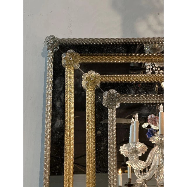 Modern 2 Tone Murano Glass Mirrors For Sale - Image 4 of 8