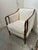 Mid 19th Century Antique Club Chair With Cream Boucle Upholstery For Sale - Image 5 of 10