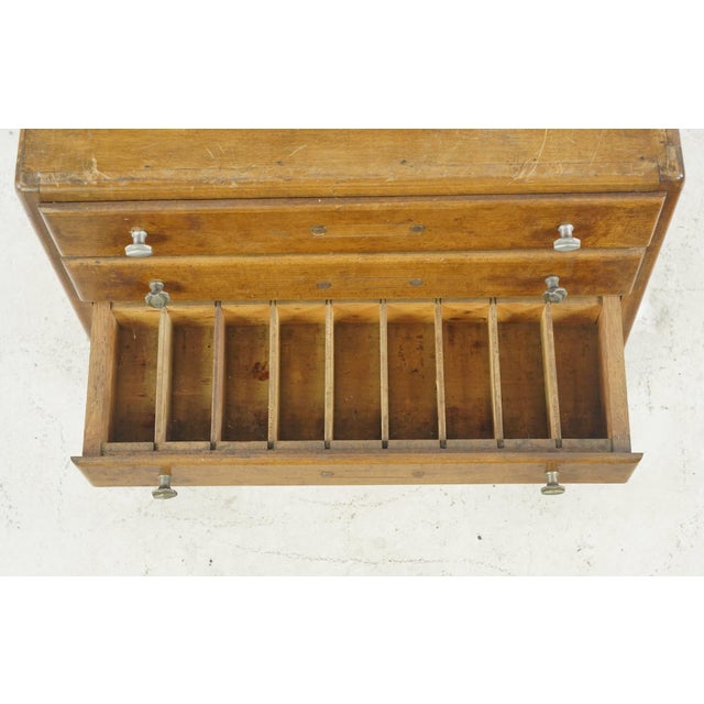 Mid 20th Century Vintage European Hardware Store Counter Display Storage Cabinet For Sale - Image 5 of 10